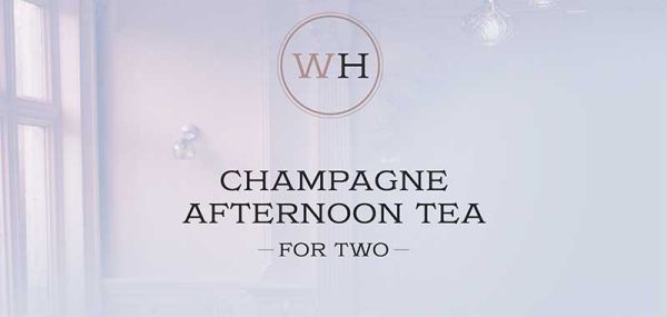 Champagne afternoon tea for two voucher